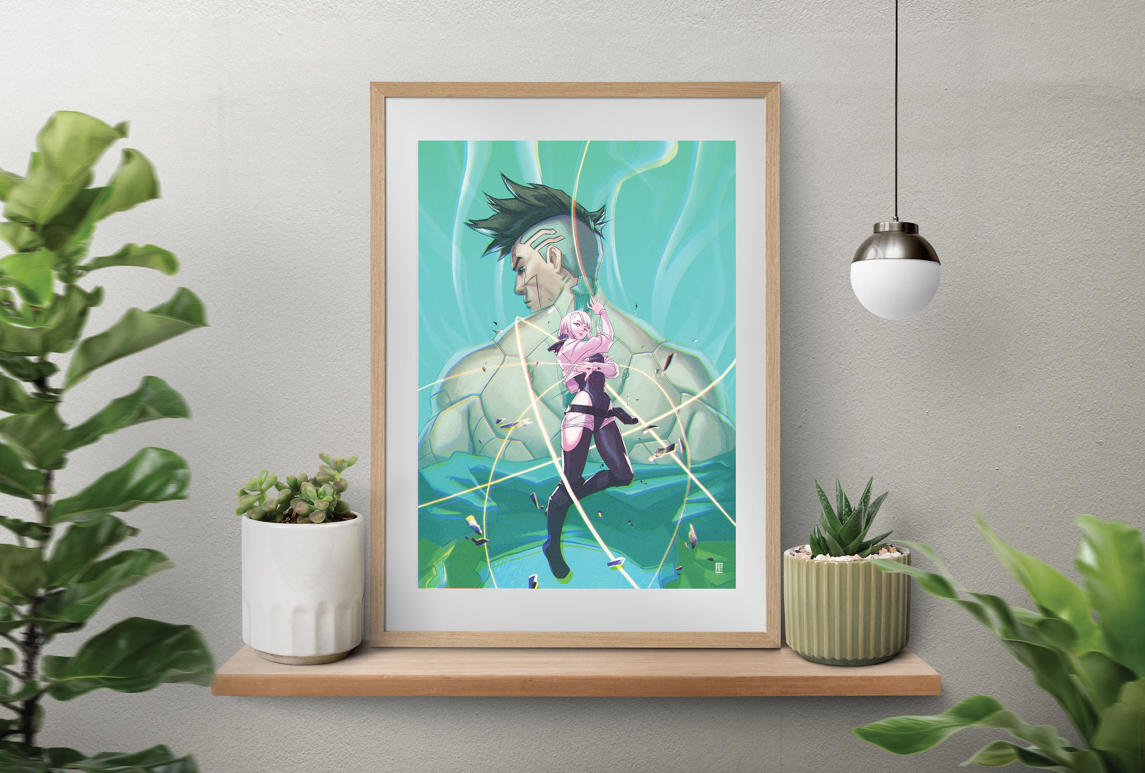 Cyber Punk - David and Lucy Art Print