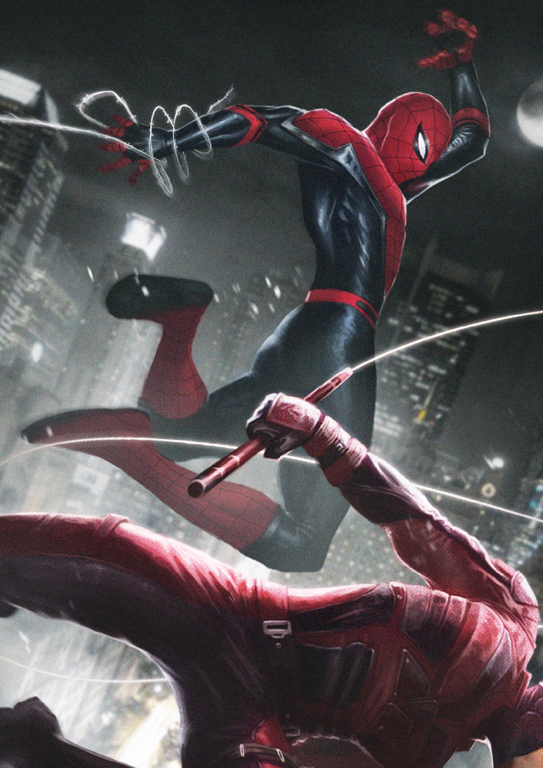 Spiderman and Daredevil Art Print