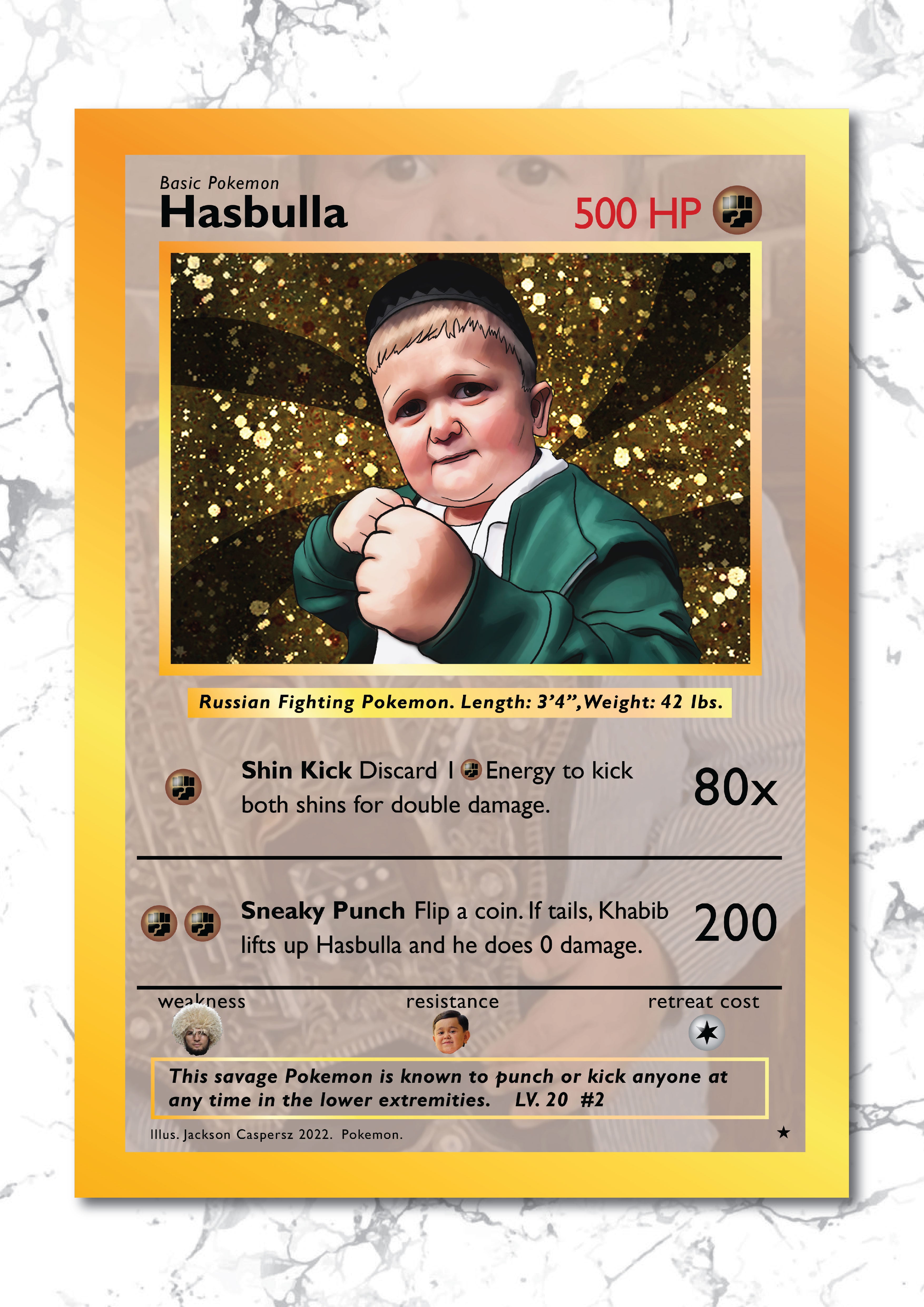 Hasbulla Pokemon Card Art Print