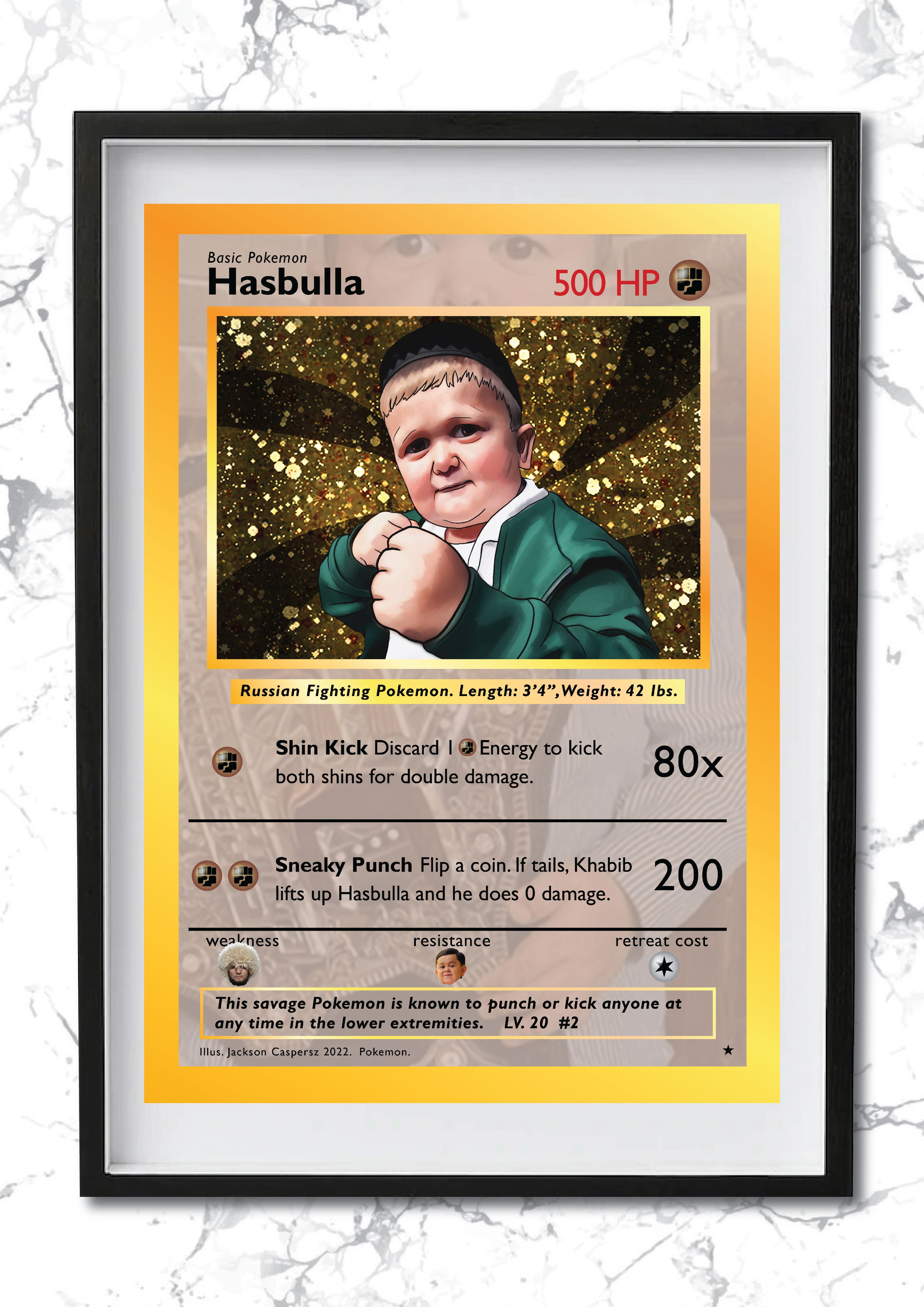 Hasbulla Pokemon Card Art Print